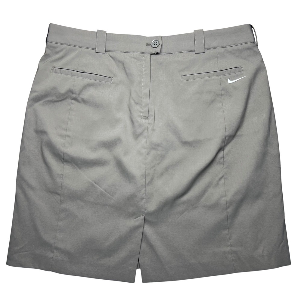 Nike Golf Tour Performance Dri Fit‎ Skort Tan Zippered Pockets Size 12 Pleated
